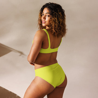 Lime Green High-waisted bikini