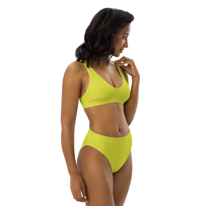 Lime Green High-waisted bikini