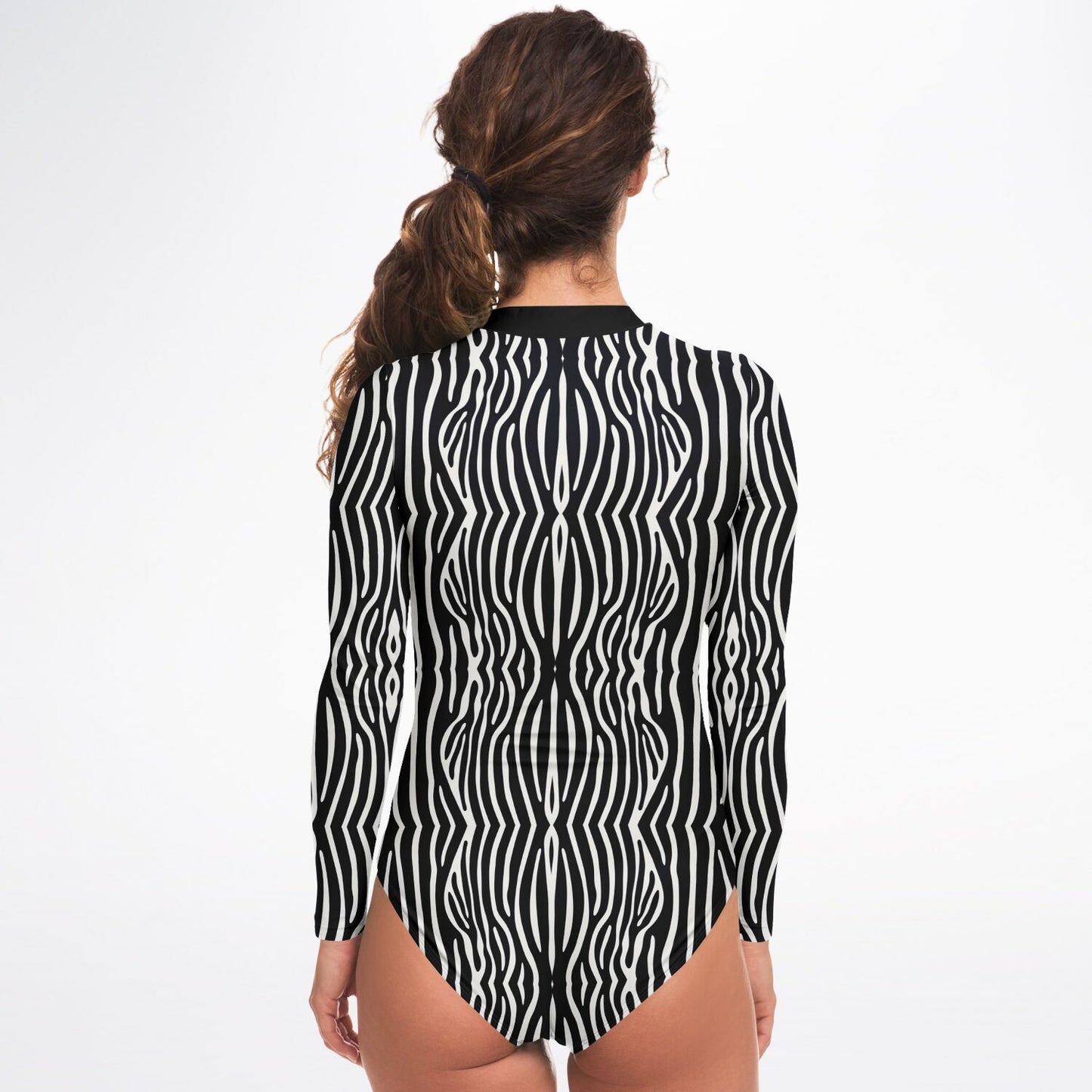 Graphic Zebra Long Sleeve Bodysuit