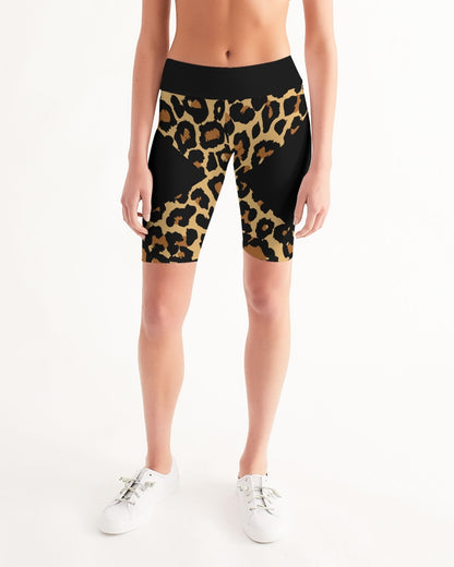 Animal Print Women's Mid-Rise Bike Shorts