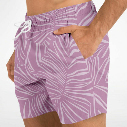 Lavender Palms 5.5" Men Swim Shorts