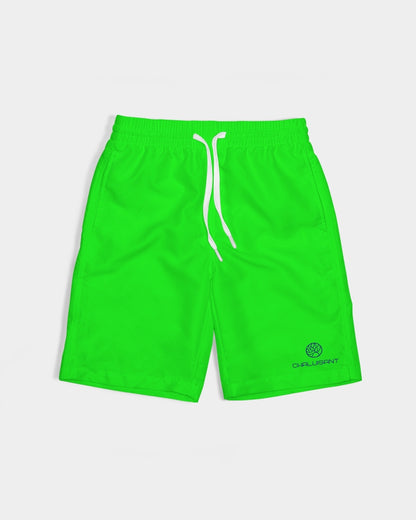 Neon Green Kid's Swim Trunk