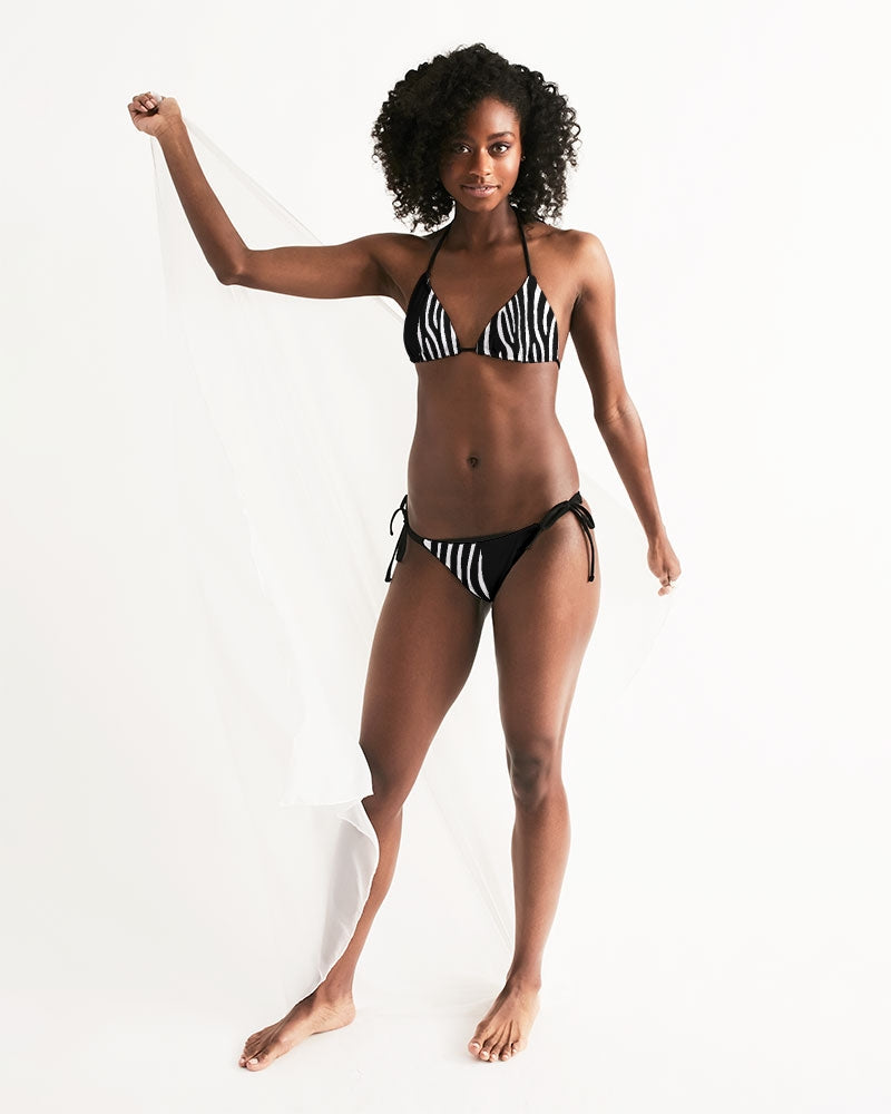 Graphic Zebra Women's Triangle String Bikini