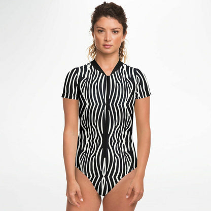 Graphic Zebra Short Sleeve Bodysuit