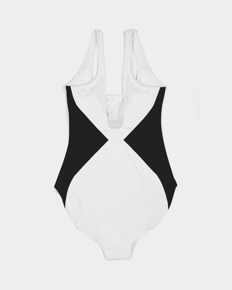 Graphic Chess Black & White Women's One-Piece Swimsuit