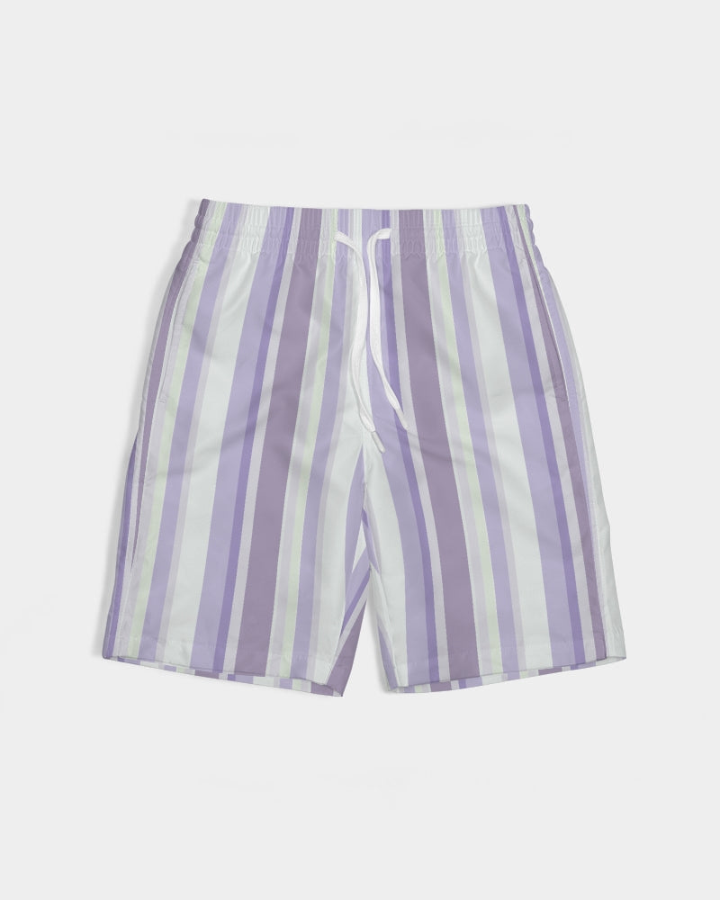 Lavender Stripes Kid's Swim Trunk