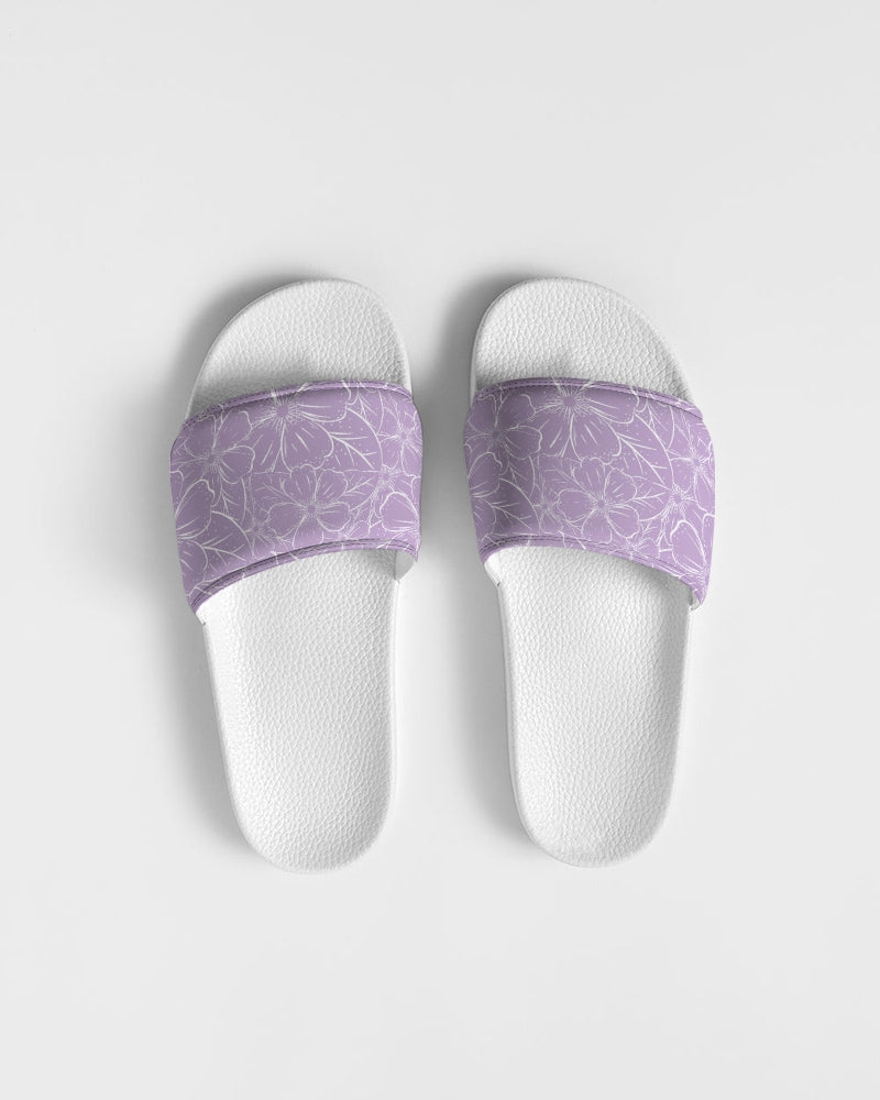 Lavender Floral Women's Slide Sandal