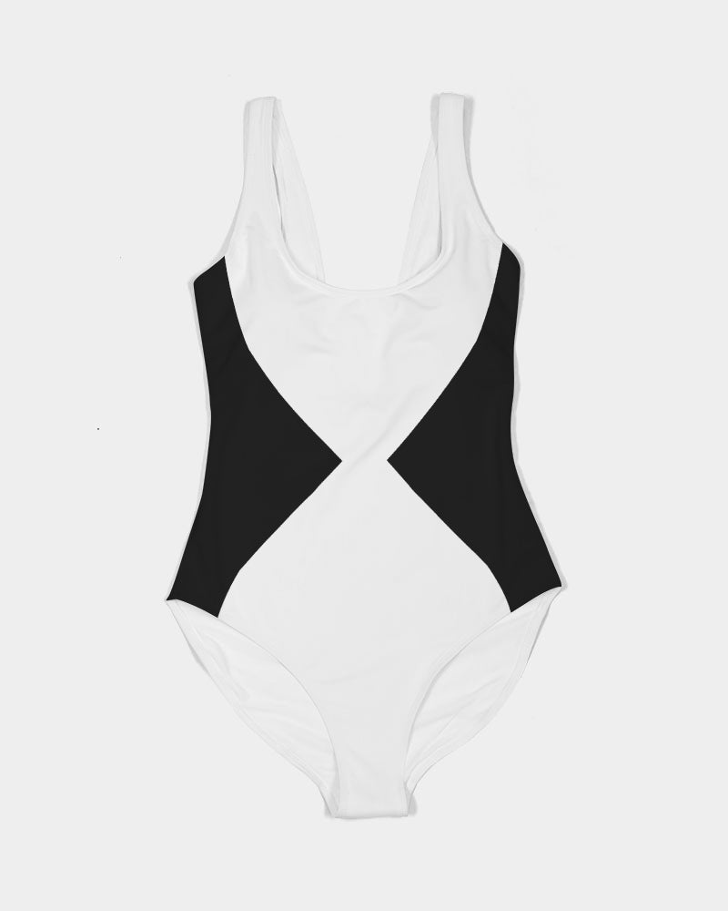 Graphic Chess Black & White Women's One-Piece Swimsuit