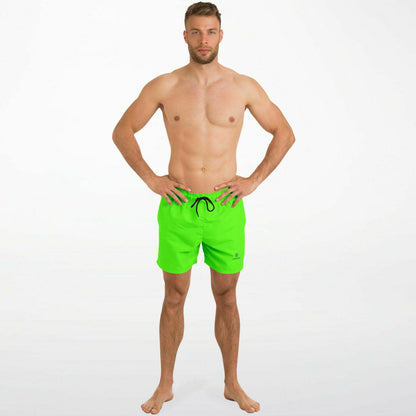 Neon Green 5.5" Men Swim Shorts