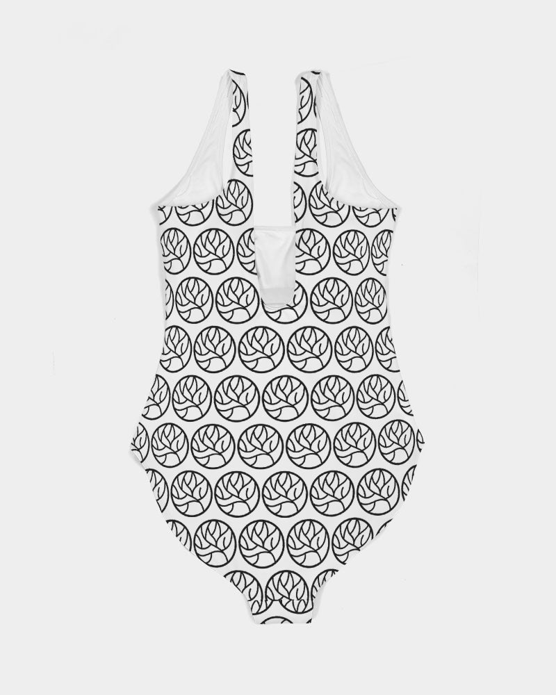 Chaluisant Roots White Women's One-Piece Swimsuit