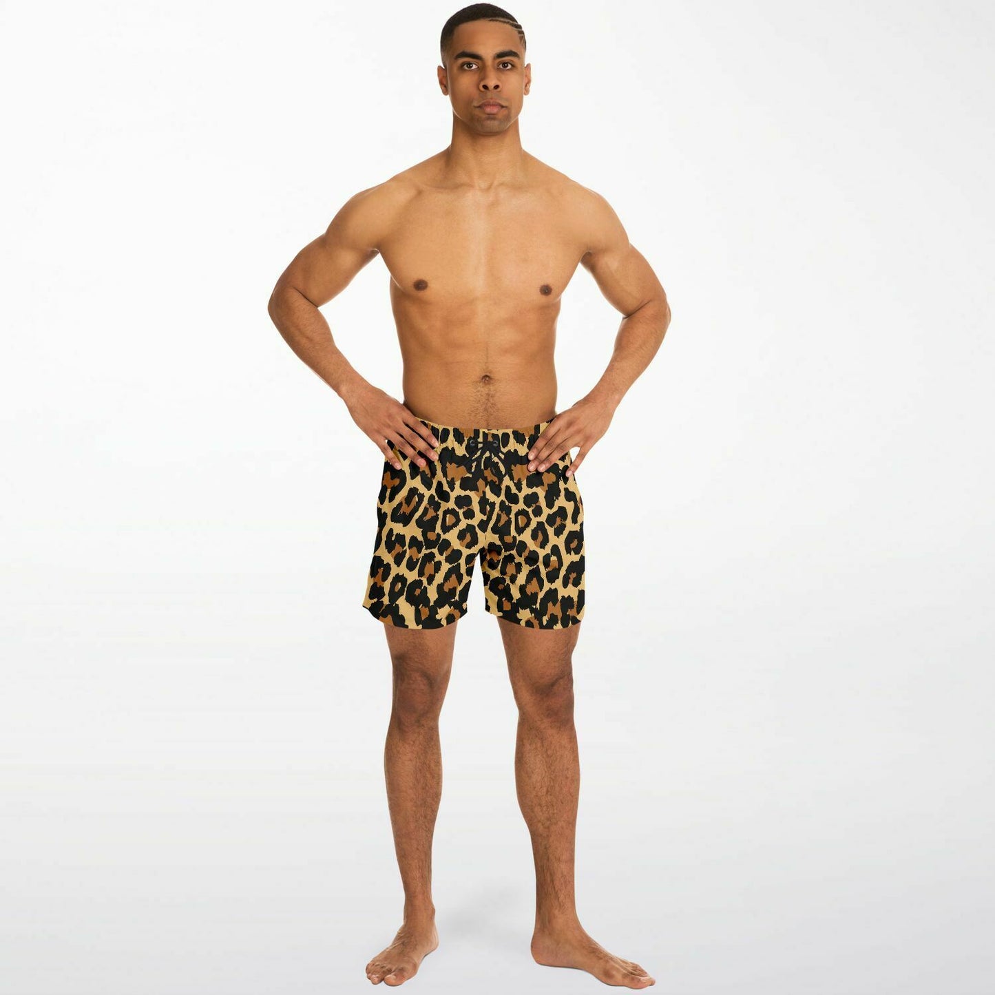 Animal Print 5.5" Men Swim Shorts