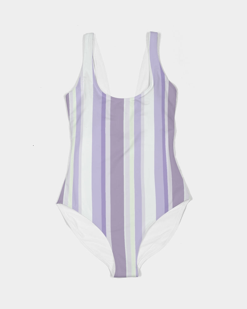 Lavender Stripes Women's One-Piece Swimsuit