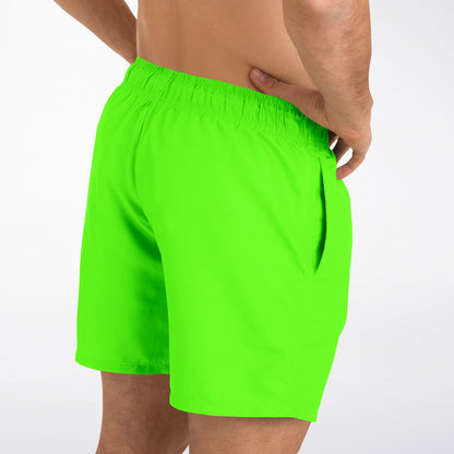 Neon Green 5.5" Men Swim Shorts