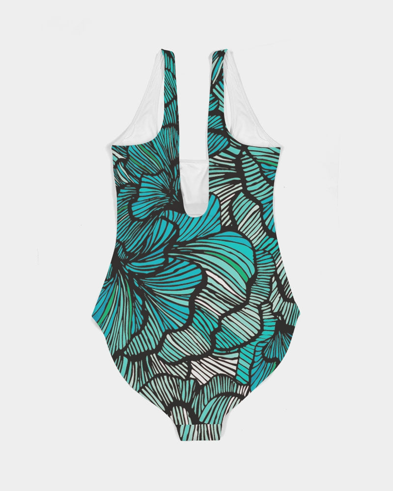 Sea Petal Swirls Women's One-Piece Swimsuit