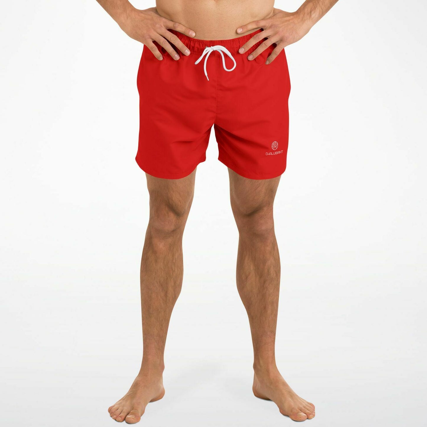 Fiery Red 5.5" Men Swim Shorts
