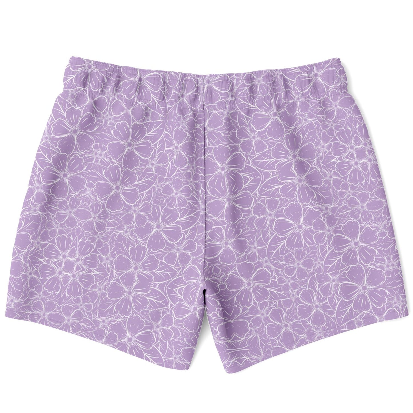 Lavender Floral 5.5" Men Swim Shorts