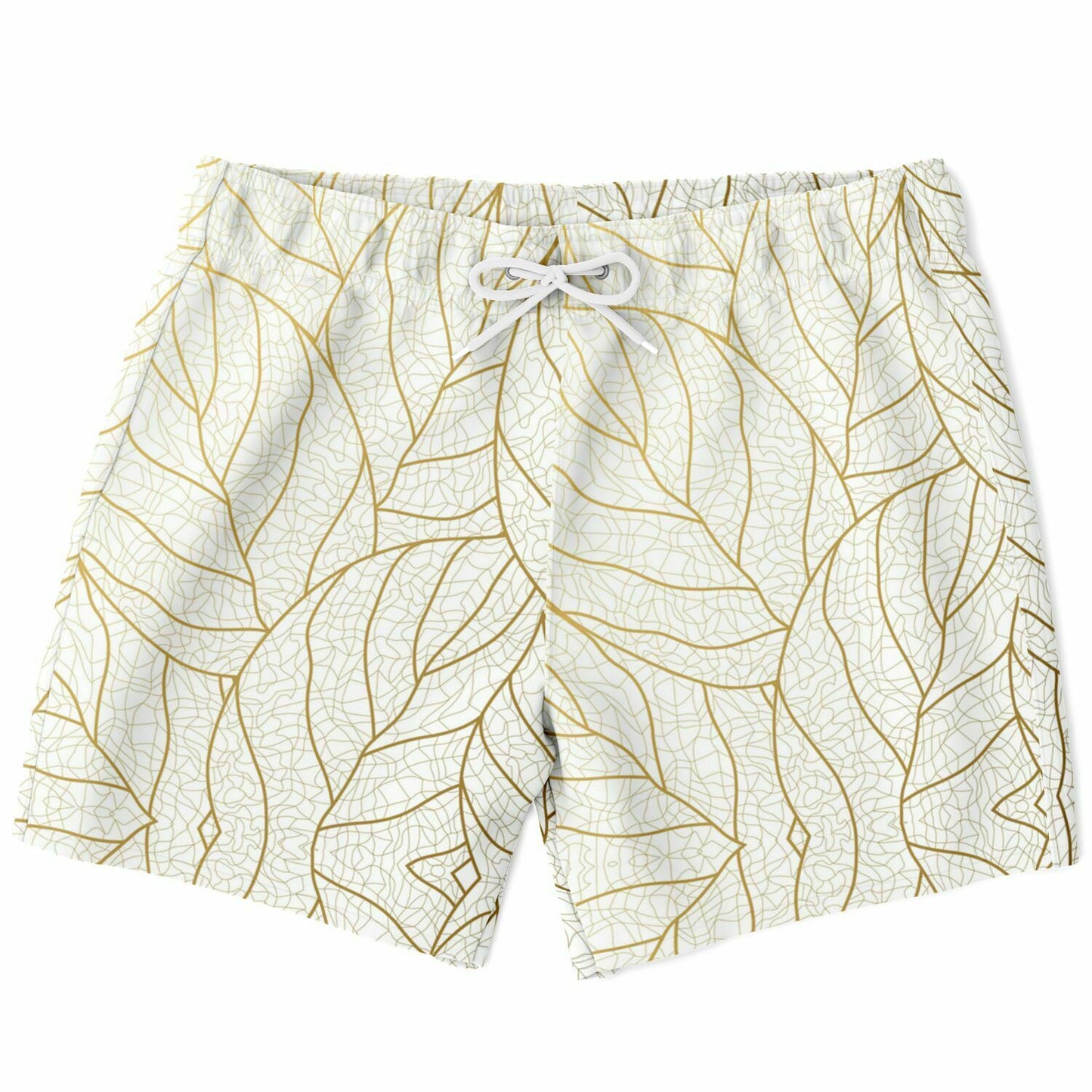 Abstract Gold Leaf 5.5" Men Swim Shorts
