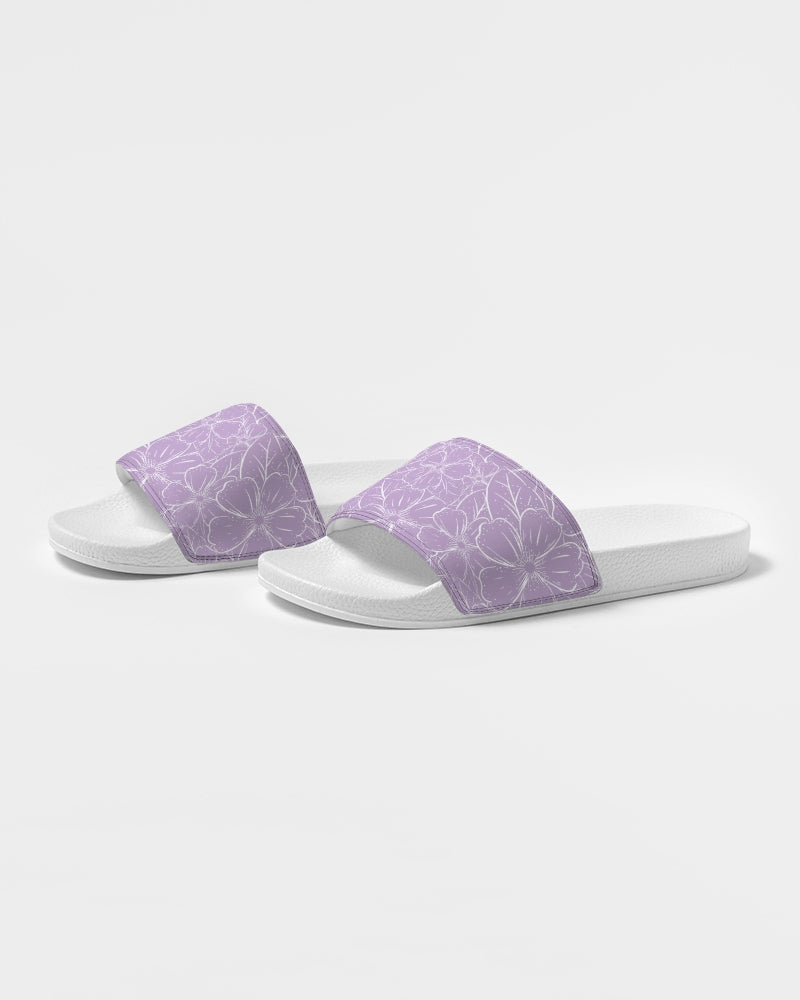 Lavender Floral Women's Slide Sandal